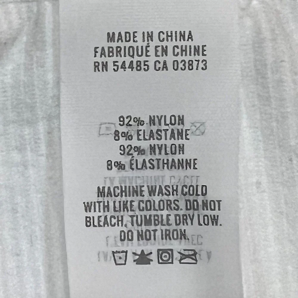 NWT AERIE High Cut Bikini Pantie Sz XL White Ribbed Gold Ring - Picture 3 of 4